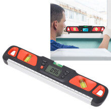 Digitaler Wasserwaage mit LCD-Anzeige, Winkelmesser, Neigungsmesser, Rot
