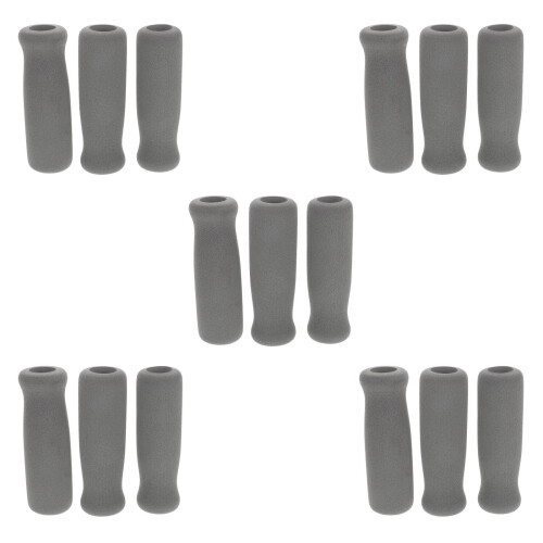 15Pcs Non-Slip Grey Sponge Cane Handle Grip Replacement for Walkers