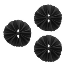 3Pcs Vintage Style Black PU Jewelry Organizer Ring Display Stand