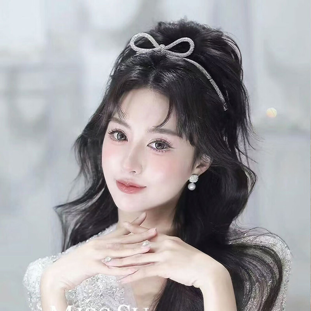 Phui-Pet-Supplies Crystal Bow Hair Clip - Floral Headpiece Diy Accessory