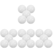 20Pcs Round White Acrylic Roulette Wheel Beads for Festival and Party