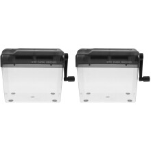 2Pcs Wear-Resistant Handheld Paper Shredder Black ABS for Home Use