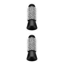 2Pcs White Sparkly Auto Antenna Weatherproof Aluminum Alloy for Cars