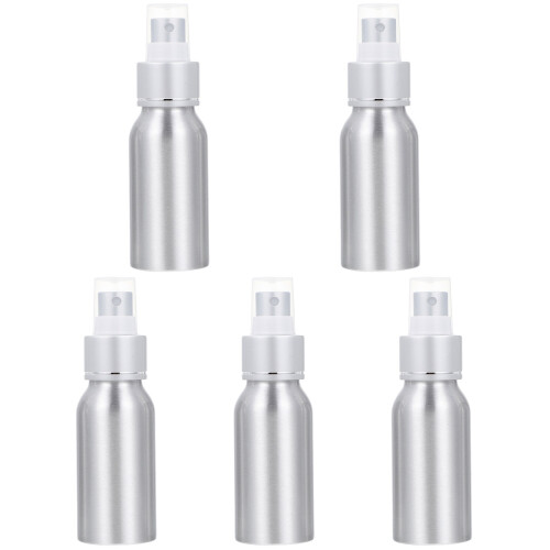 5Pcs Silver Lightweight Refillable Atomizer Bottles for Cocktail Bar