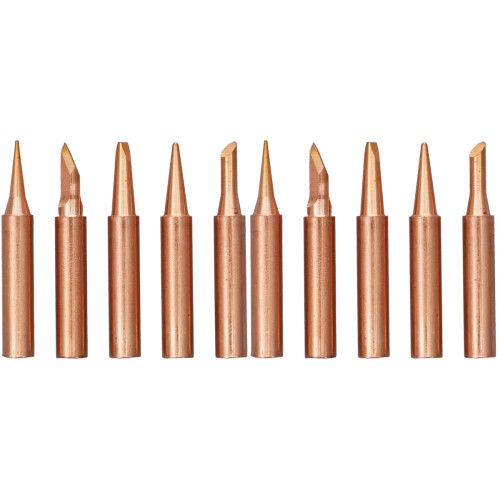 10Pcs High Conductivity Copper Soldering Tips for Soldering Station
