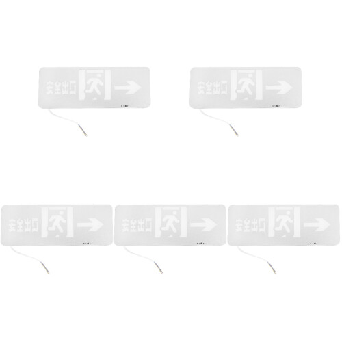 5Pcs Hanging White LED Exit Indicator Emergency Light for Outdoor Use
