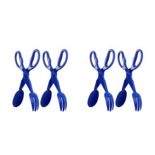 4Pcs Lightweight Blue Pet Waste Scooper Portable Poop Picker for Dogs