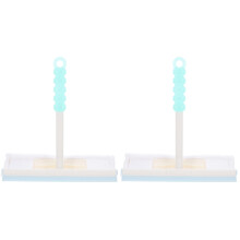 2Pcs Blue Small Squeegee for Car, Shower Glass, and Window Cleaning