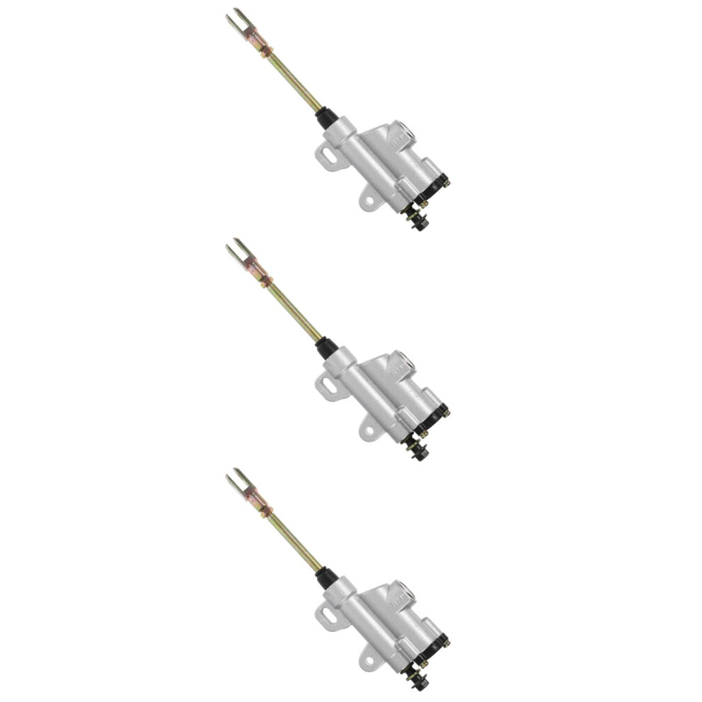 3Pcs Sturdy Metal Rear Brake Master Cylinder Hydraulic Cylinder Silver 3713122797396