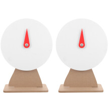 2Sets Creative DIY White Wooden Prize Wheel for Party and Game Use