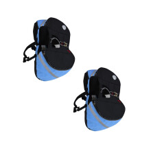 2Pcs Dog Backpack Blue Durable Oxford Material for Hiking and Camping