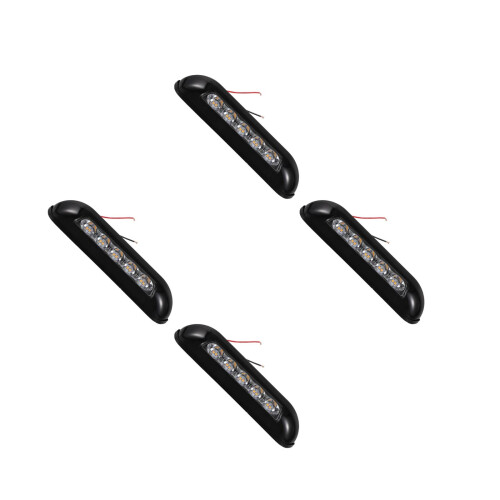 4Pcs Portable Black Camper Lights Waterproof Rv Exterior Lighting