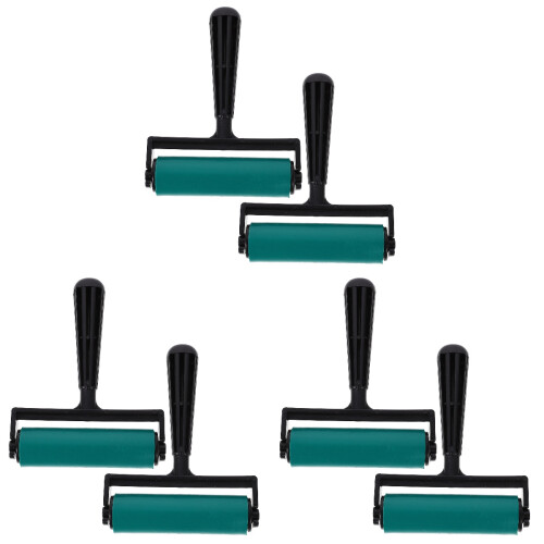 6Pièces Rouleaux De Gravure Plastique Vert Pour
