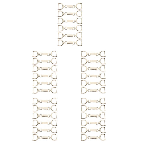 30Pcs Silver Alloy Chain Buckle for Belts Adjustable Decorative Clip