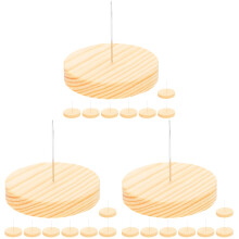 24Pcs Wood Metal Crochet Doll Stand Felt Toy Display Rack for DIY Use