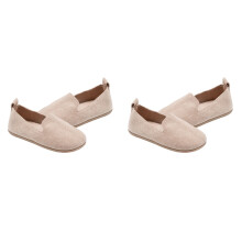 2Pairs Beige Children Sneakers Cute Design Shoes for Kids Use