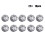 (White, 22#) Rhinestone Buttons for Sewing & Upholstery 1