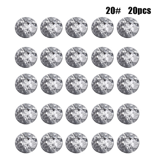 (White, 20#) Rhinestone Buttons for Sewing & Upholstery