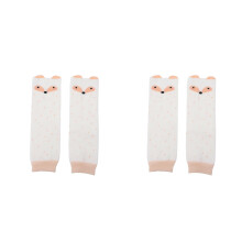 2Pcs Cotton Baby Leg Warmers White Toddler Knee Pads Protective Soft