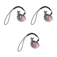 3Pcs Lightweight Black Copper Whale Phone Charm Gradient Wind Chime