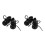 2Paren Decoratieve Zwarte Mini Ornamenten Van Leer 1