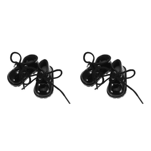 2Paren Decoratieve Zwarte Mini Ornamenten Van Leer