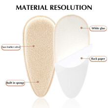 (Skin Color) Heel Cushion Pads for Pain Relief - 1 Pair