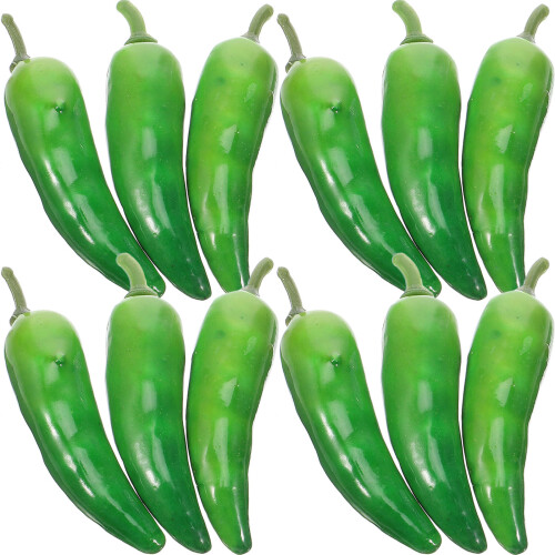 90Pièces Faux Piments En Mousse Vert Accessoires Décoratifs 1