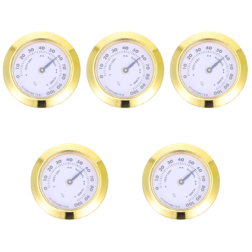 5Pcs Assorted Color Round Hygrometer Durable Plastic Indoor Outdoor 2
