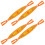 12Pcs Durable Orange Bicycle Wheel Reflective Strips Tool-Free Install 2