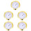 5Pcs Assorted Color Round Hygrometer Durable Plastic Indoor Outdoor 6