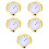 5Pcs Assorted Color Round Hygrometer Durable Plastic Indoor Outdoor 7