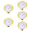 5Pcs Assorted Color Round Hygrometer Durable Plastic Indoor Outdoor 10