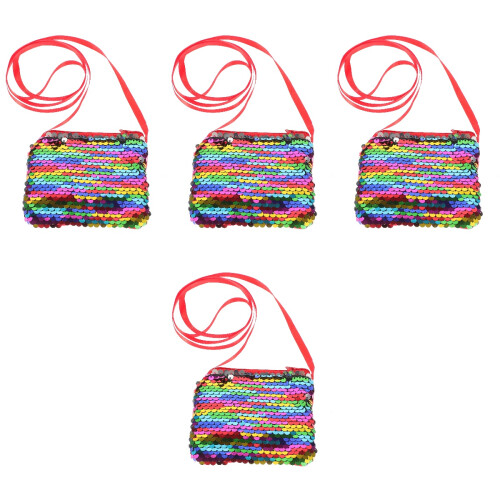 4Pcs Small Crossbody Sequin Purse Multi Coin Bag 2