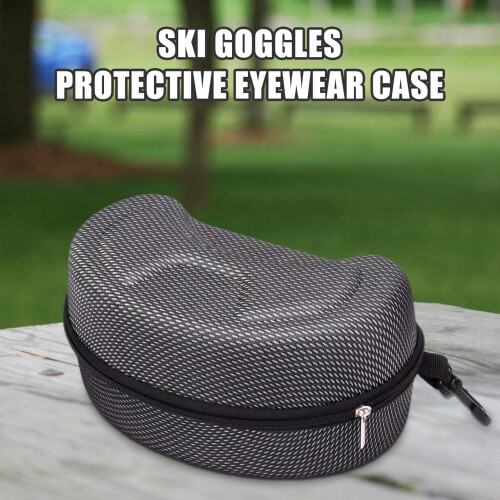 (Grid Large) Ski Goggles Case for Snowboarding & Storage