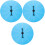 3Pcs Plastic Prize Wheel Blue Party Game DIY Rotating Wheel 3