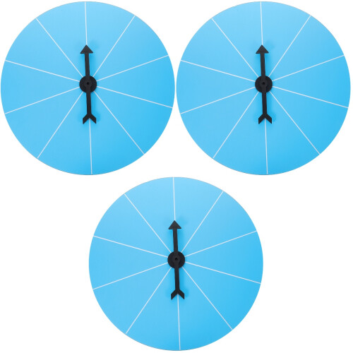 3Pcs Plastic Prize Wheel Blue Party Game DIY Rotating Wheel 2