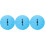3Pcs Plastic Prize Wheel Blue Party Game DIY Rotating Wheel 4