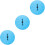 3Pcs Plastic Prize Wheel Blue Party Game DIY Rotating Wheel 5