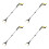 4Pcs Foldable Litter Picker Trash Grabber Tool Aluminum Yellow 4