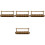 4Pcs Dark Brown Retro Combination Lock for Cabinet Security 4