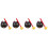 4Ensembles Jouet Percussion Musical ABS Chat Cartoon Noir Décor 5