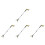 4Pcs Foldable Litter Picker Trash Grabber Tool Aluminum Yellow 5