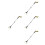 4Pcs Foldable Litter Picker Trash Grabber Tool Aluminum Yellow 6