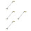 4Pcs Foldable Litter Picker Trash Grabber Tool Aluminum Yellow 8