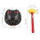 4Ensembles Jouet Percussion Musical ABS Chat Cartoon Noir Décor 10