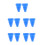 10Pcs Blue Silicone fork Support Mount Block Prevents Slipping 5