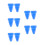 10Pcs Blue Silicone fork Support Mount Block Prevents Slipping 9