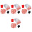 4Sets Gezelschap Rood Hout Duurzaam Set 3