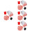 4Sets Gezelschap Rood Hout Duurzaam Set 6